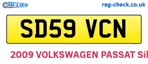 SD59VCN are the vehicle registration plates.