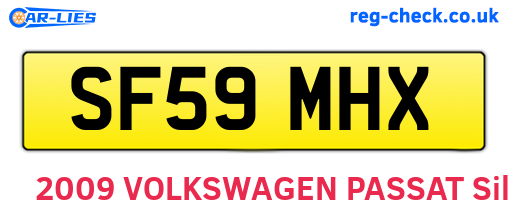 SF59MHX are the vehicle registration plates.