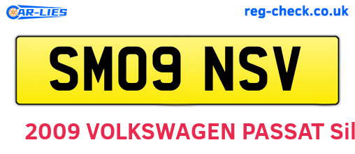 SM09NSV are the vehicle registration plates.