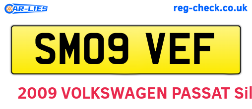 SM09VEF are the vehicle registration plates.