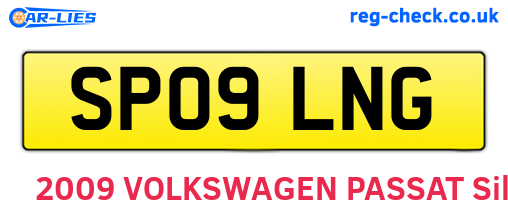 SP09LNG are the vehicle registration plates.