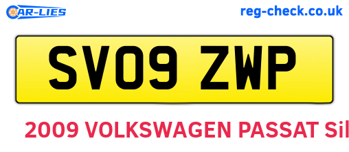 SV09ZWP are the vehicle registration plates.