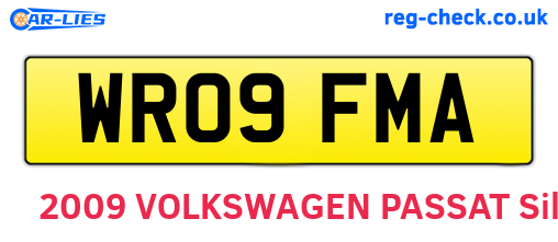 WR09FMA are the vehicle registration plates.