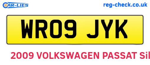 WR09JYK are the vehicle registration plates.