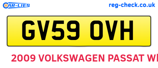 GV59OVH are the vehicle registration plates.