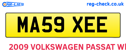 MA59XEE are the vehicle registration plates.