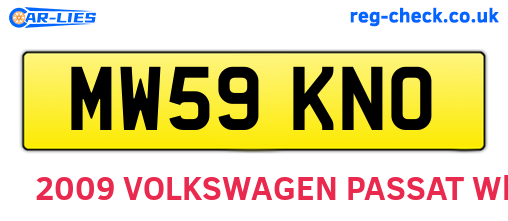 MW59KNO are the vehicle registration plates.