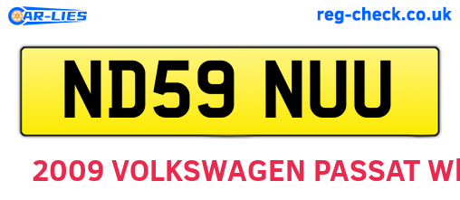 ND59NUU are the vehicle registration plates.