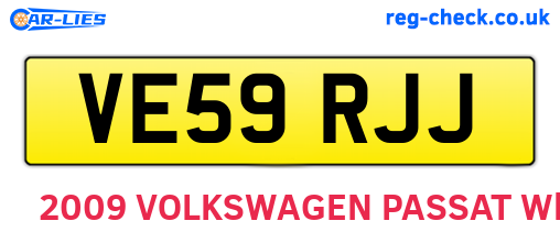 VE59RJJ are the vehicle registration plates.
