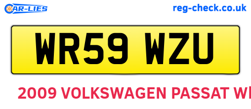 WR59WZU are the vehicle registration plates.