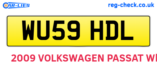WU59HDL are the vehicle registration plates.