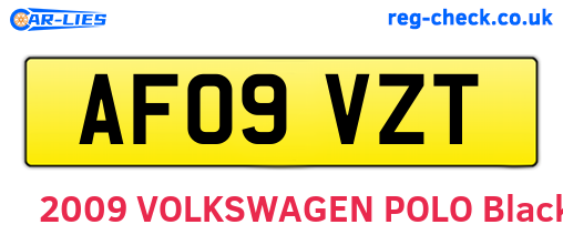 AF09VZT are the vehicle registration plates.