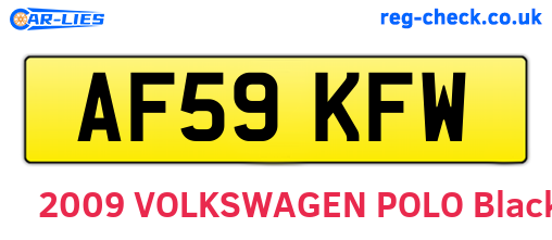 AF59KFW are the vehicle registration plates.