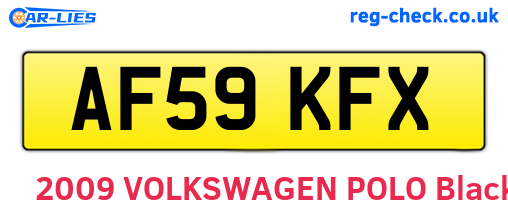 AF59KFX are the vehicle registration plates.