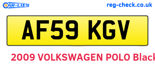 AF59KGV are the vehicle registration plates.