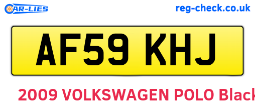 AF59KHJ are the vehicle registration plates.