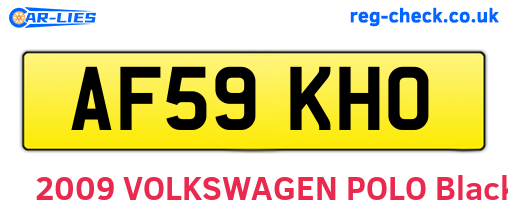 AF59KHO are the vehicle registration plates.