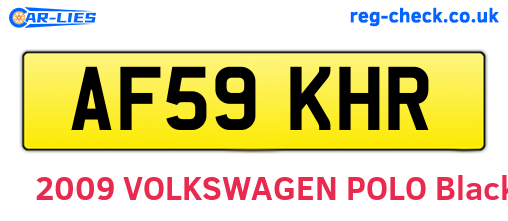 AF59KHR are the vehicle registration plates.