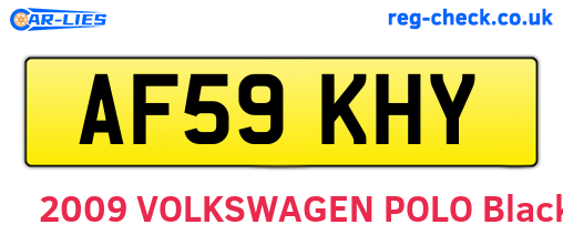 AF59KHY are the vehicle registration plates.