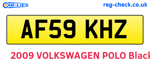 AF59KHZ are the vehicle registration plates.