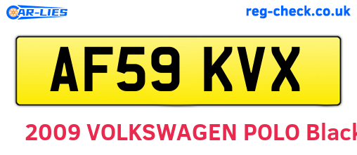 AF59KVX are the vehicle registration plates.