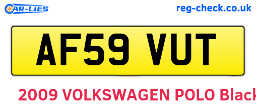 AF59VUT are the vehicle registration plates.