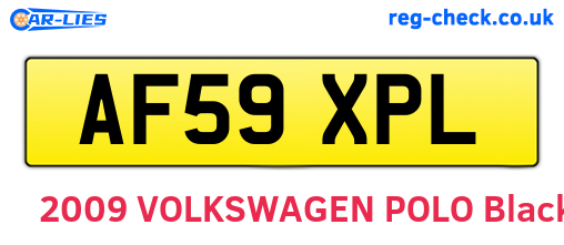 AF59XPL are the vehicle registration plates.