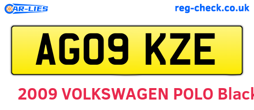 AG09KZE are the vehicle registration plates.
