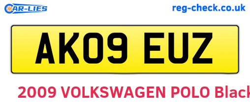 AK09EUZ are the vehicle registration plates.