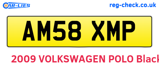 AM58XMP are the vehicle registration plates.