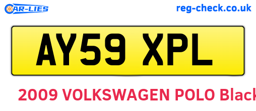 AY59XPL are the vehicle registration plates.