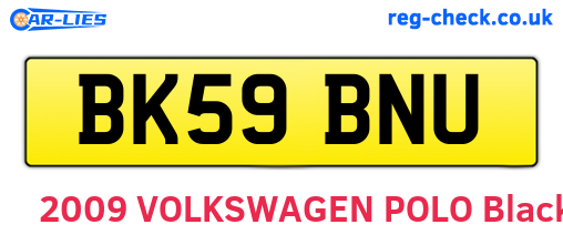 BK59BNU are the vehicle registration plates.