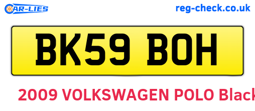 BK59BOH are the vehicle registration plates.