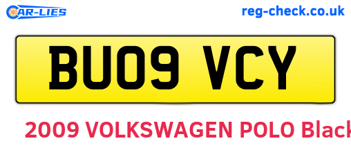 BU09VCY are the vehicle registration plates.