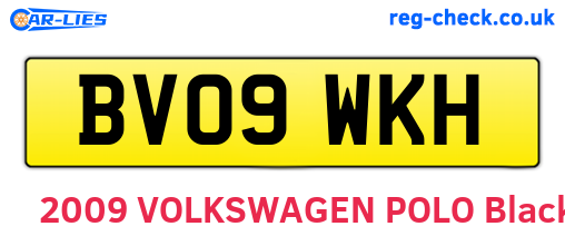 BV09WKH are the vehicle registration plates.