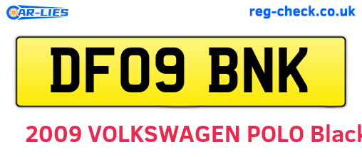 DF09BNK are the vehicle registration plates.