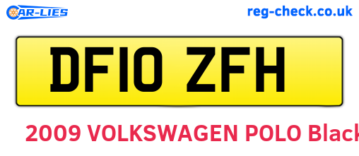 DF10ZFH are the vehicle registration plates.