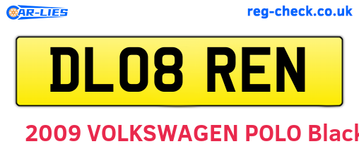 DL08REN are the vehicle registration plates.