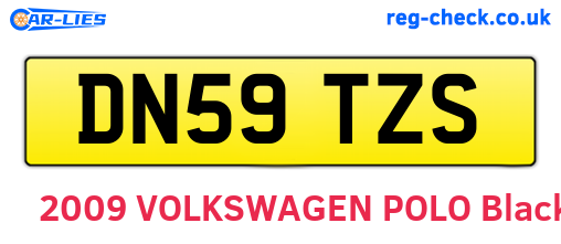 DN59TZS are the vehicle registration plates.