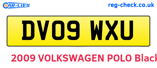 DV09WXU are the vehicle registration plates.