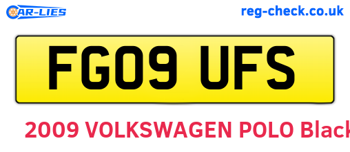 FG09UFS are the vehicle registration plates.