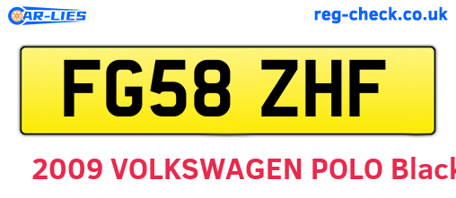 FG58ZHF are the vehicle registration plates.