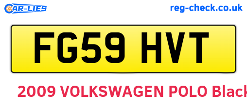 FG59HVT are the vehicle registration plates.