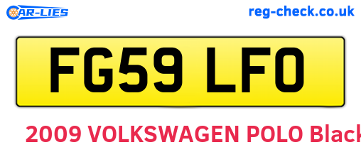 FG59LFO are the vehicle registration plates.