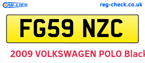FG59NZC are the vehicle registration plates.