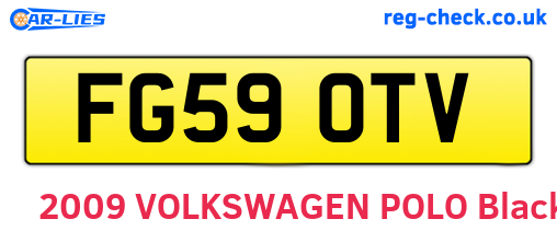 FG59OTV are the vehicle registration plates.