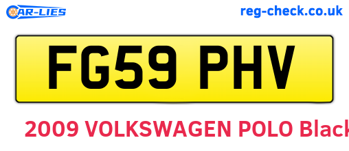FG59PHV are the vehicle registration plates.
