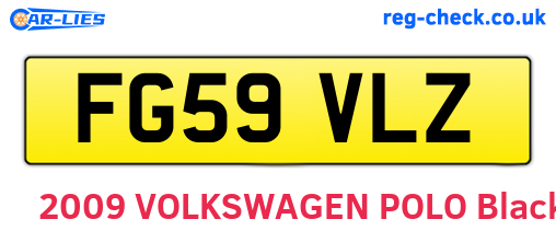 FG59VLZ are the vehicle registration plates.