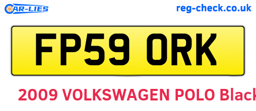 FP59ORK are the vehicle registration plates.