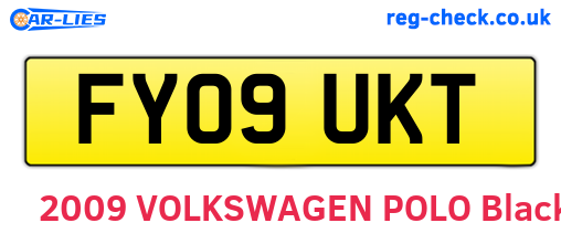 FY09UKT are the vehicle registration plates.
